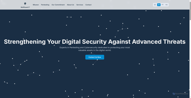 Security scan screenshot of https://wolfguard.it/