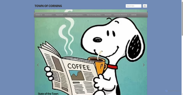 Security scan screenshot of https://townofcorningny.gov/