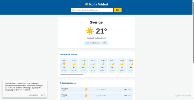 Security scan screenshot of https://xn--kollavdret-v5a.se