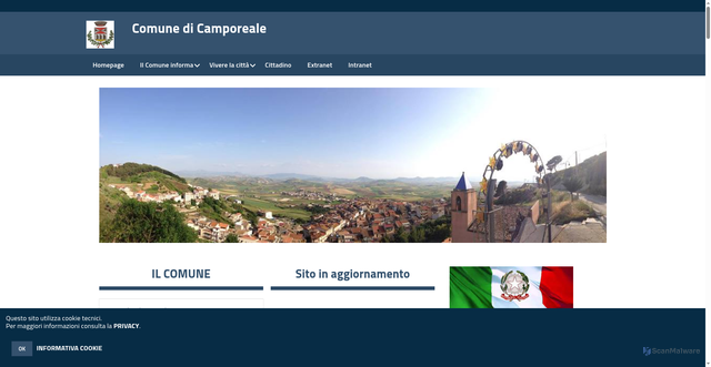 Security scan screenshot of https://web14.immediaspa.com/camporeale/hh/index.php