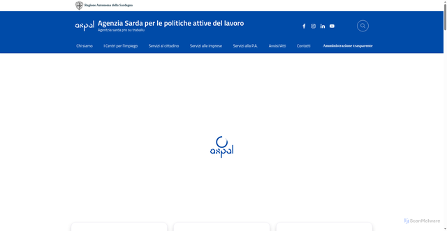 Security scan screenshot of https://agenziaregionaleperillavoro.regione.sardegna.it/