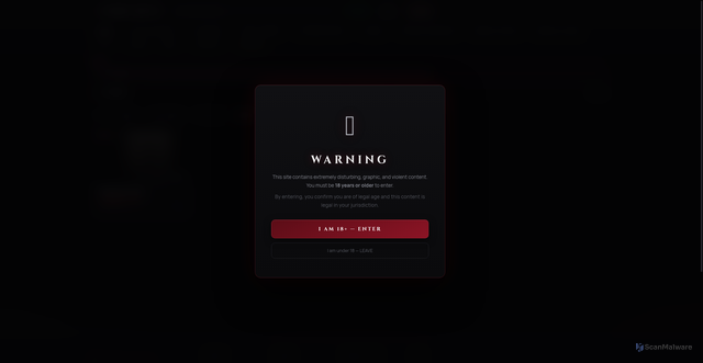 Security scan screenshot of https://gore.best/category/adult-content?sort=trending