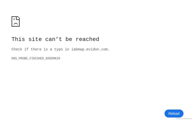 Security scan screenshot of https://iabmap.evidon.com/