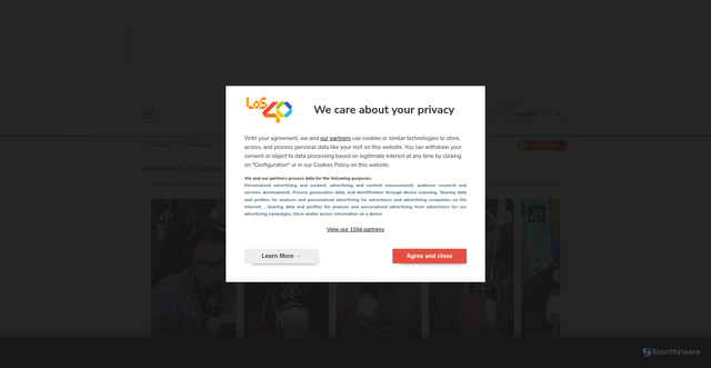 Security scan screenshot of accounts.google.com