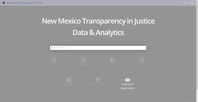 Security scan screenshot of https://www.nmjusticedata.gov/