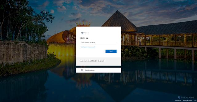 Security scan screenshot of https://vidamx.sharepoint.com