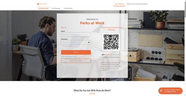 Security scan screenshot of https://www.perksatwork.com