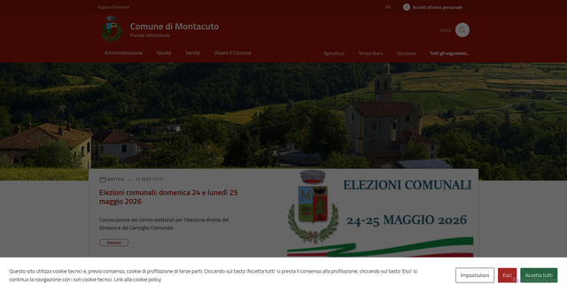 Security scan screenshot of https://www.comune.montacuto.al.it