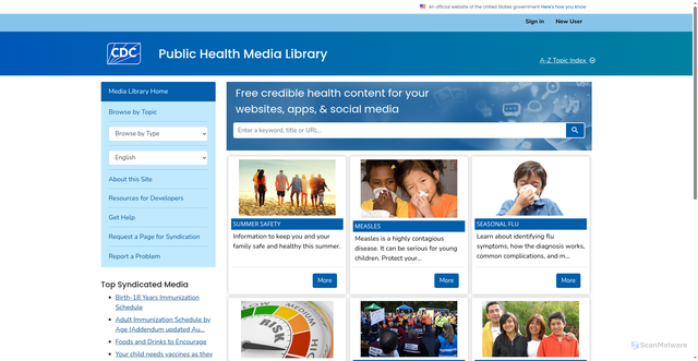 Security scan screenshot of https://tools.cdc.gov