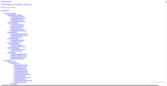 Security scan screenshot of https://www.eninjurylaw.com/