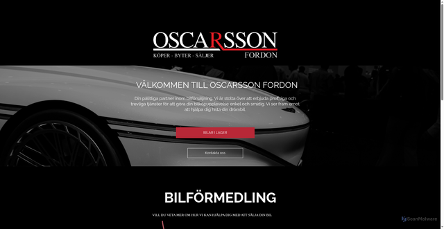 Security scan screenshot of https://oscarssonsfordon.se