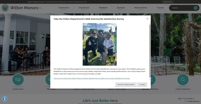 Security scan screenshot of https://wiltonmanors.gov/