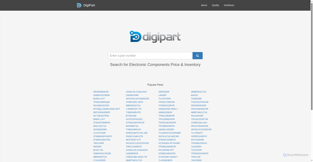 Security scan screenshot of https://digipart.com