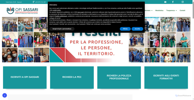 Security scan screenshot of https://www.opisassari.it/