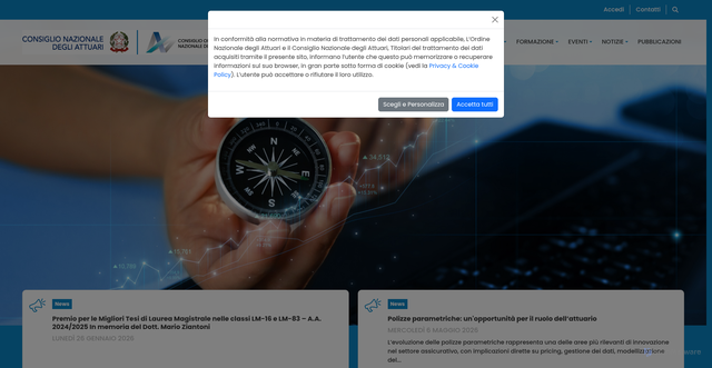 Security scan screenshot of https://www.ordineattuari.it