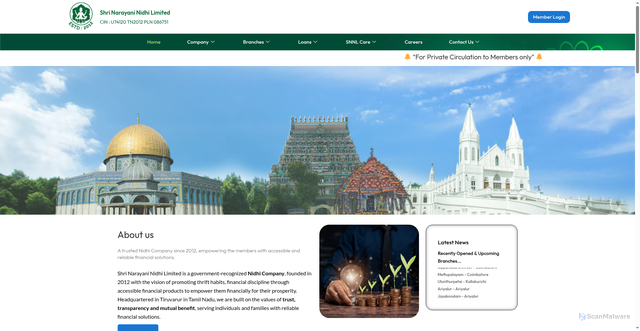 Security scan screenshot of https://shrinarayaninidhi.com
