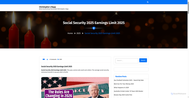 Security scan screenshot of https://christopherjrappr.pages.dev/ujqsw-social-security-2025-earnings-limit-2025-sbaug/