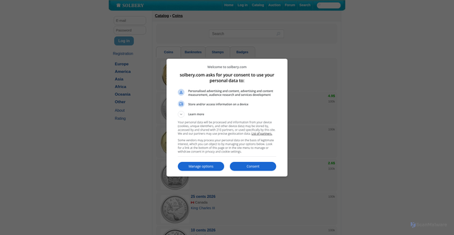 Security scan screenshot of https://solbery.com