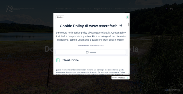 Security scan screenshot of https://www.teverefarfa.it/