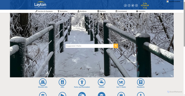 Security scan screenshot of https://www.laytoncityutah.gov/LC