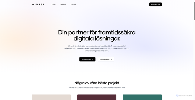 Security scan screenshot of https://winteragency.se