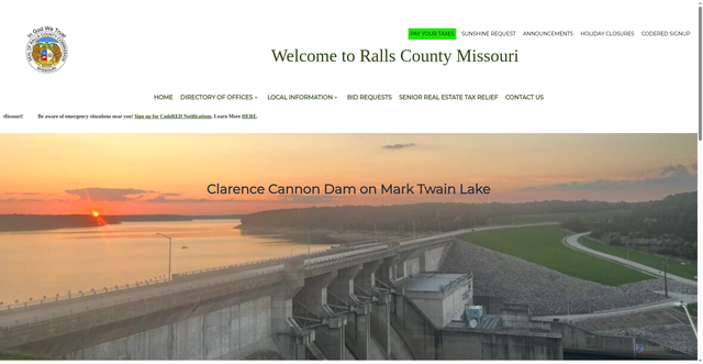 Security scan screenshot of https://rallscountymo.gov/