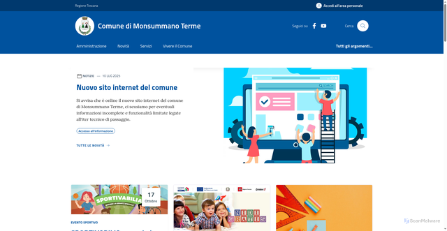 Security scan screenshot of https://www.comune.monsummano-terme.pt.it/