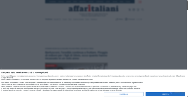 Security scan screenshot of https://www.affaritaliani.it