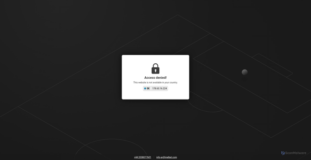 Security scan screenshot of https://melbet-49771.bar