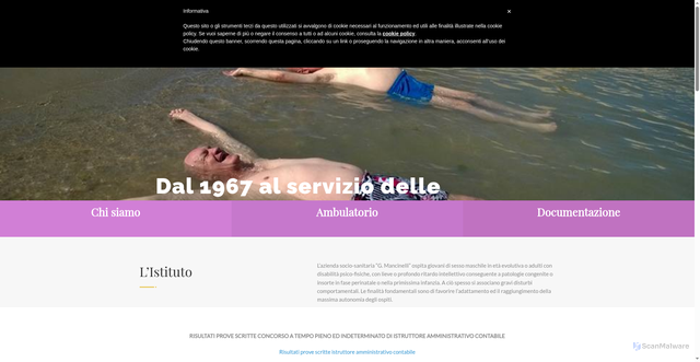 Security scan screenshot of https://www.istitutomancinelli.com/