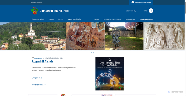 Security scan screenshot of https://www.comune.marchirolo.varese.it/