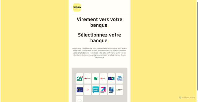 Security scan screenshot of https://wero-wallet.qsvx.fr/banks