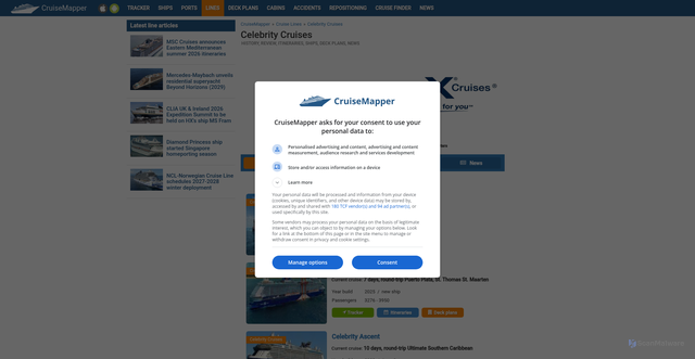 Security scan screenshot of https://www.cruisemapper.com/cruise-lines/Celebrity-Cruises-5