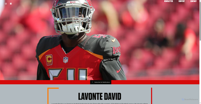 Security scan screenshot of https://lavontedavid.athlete.studio/