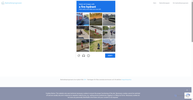 Security scan screenshot of https://badvatten.se
