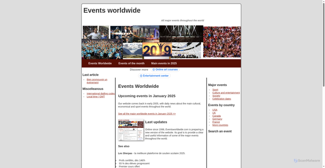 Security scan screenshot of https://eventsworldwide.com