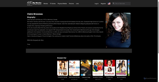 Security scan screenshot of https://oc.mymovies.dk/Person/a5efb005-294c-4115-8ecb-c7b429b69957