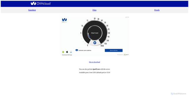 Security scan screenshot of https://ovh.net