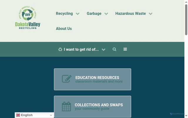 Security scan screenshot of https://dakotavalleyrecyclingmn.gov/