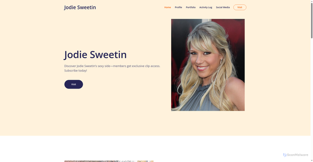Security scan screenshot of https://jodie-sweetin.com/