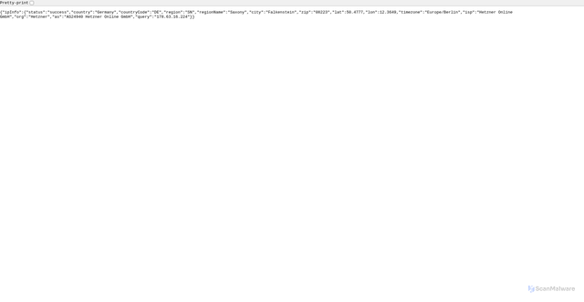 Security scan screenshot of https://server-azure-tau.vercel.app/api/ipcheck-encrypted/606
