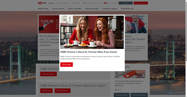 Security scan screenshot of https://hsbc.com.tr