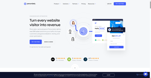 Security scan screenshot of https://www.personizely.net/