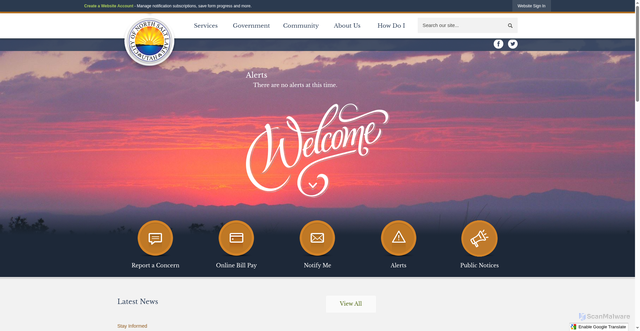 Security scan screenshot of https://nslcity.gov/