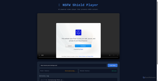 Security scan screenshot of https://nsfw-shield-player-qp5ndcc46n.edgeone.app/