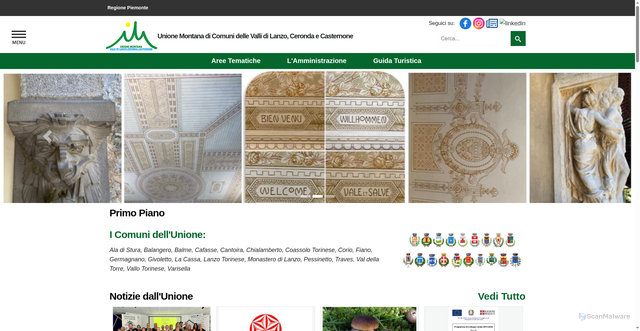 Security scan screenshot of https://www.unionemontanavlcc.it