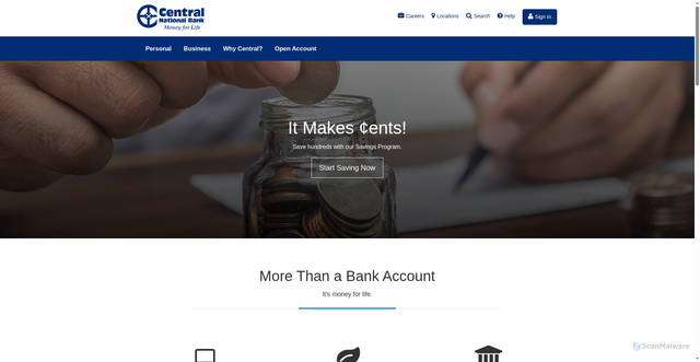 Security scan screenshot of https://centralnational.com/