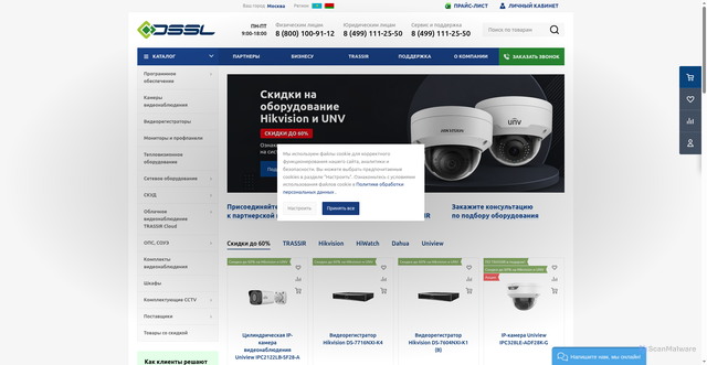 Security scan screenshot of https://dssl.ru