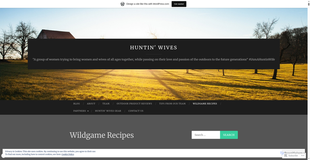 Security scan screenshot of https://huntinwives.wordpress.com/wildgame-recipes/