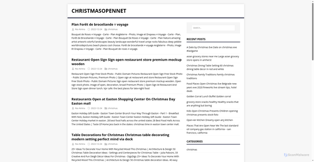 Security scan screenshot of https://christmasopennet.pages.dev/page/2/